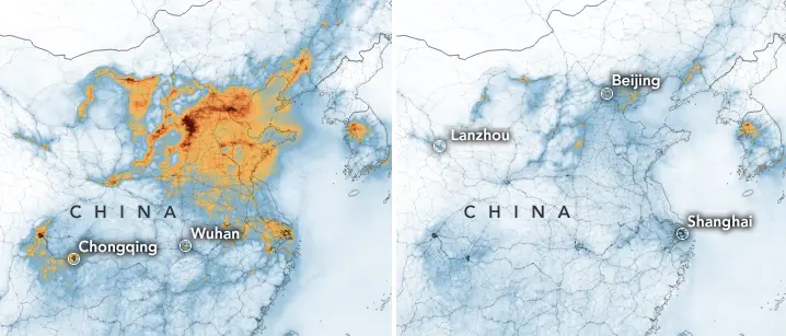 Effetto Coronavirus in Cina, crolla l'inquinamento ambientale