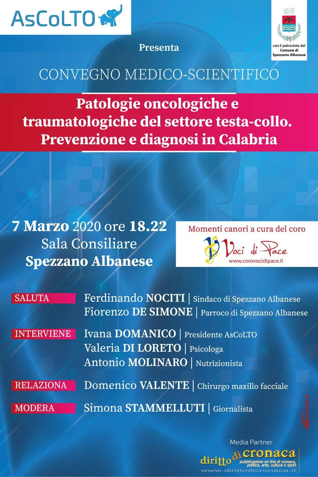 Spezzano Albanese, il 7 marzo convegno medico scientifico