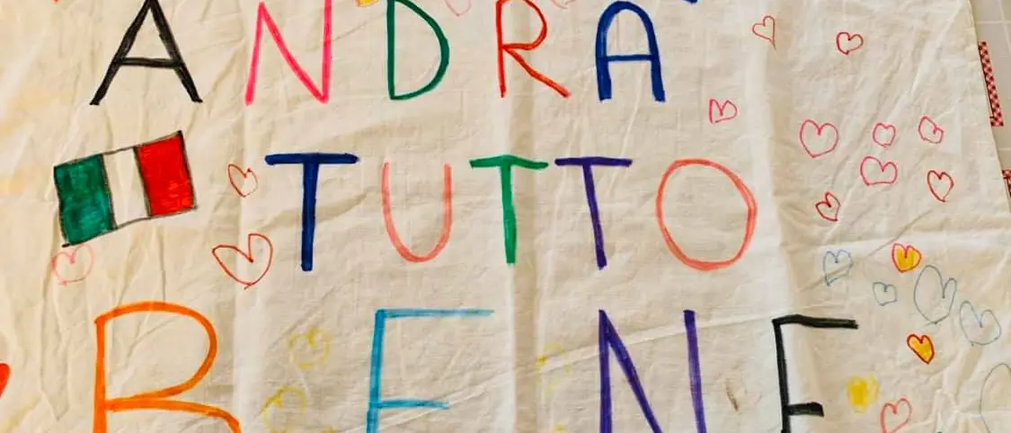 La campagna social (anti-Covid19) dei bambini: «Andrà tutto bene»