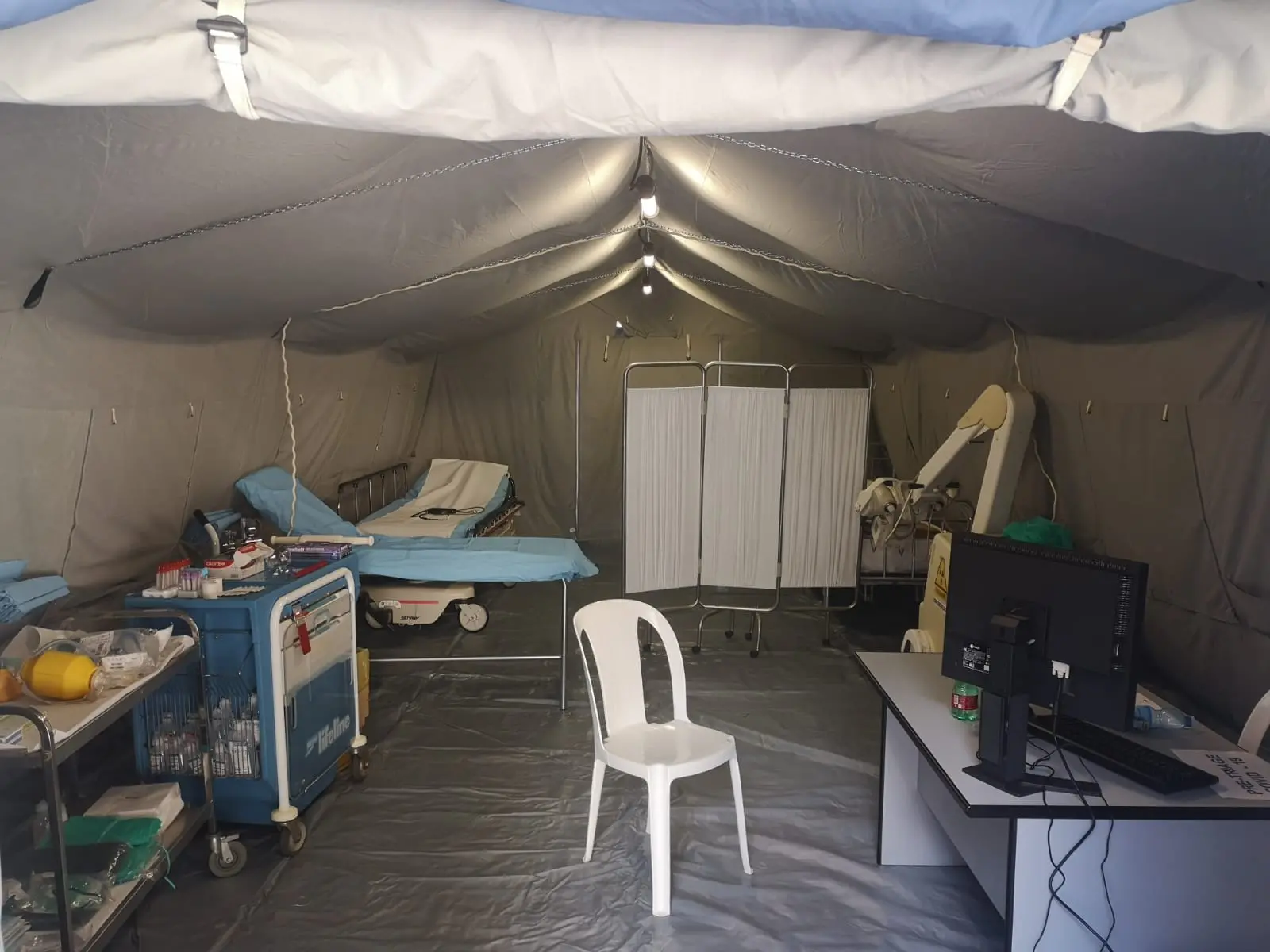 Le nuove direttive per i P.S. della Provincia: all'interno della tenda medica