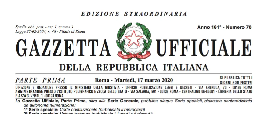 Decreto \"Cura Italia\": ecco il testo integrale da scaricare