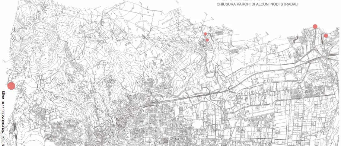 Scalea, chiuse alcune strade d'accesso: ecco la planimetria