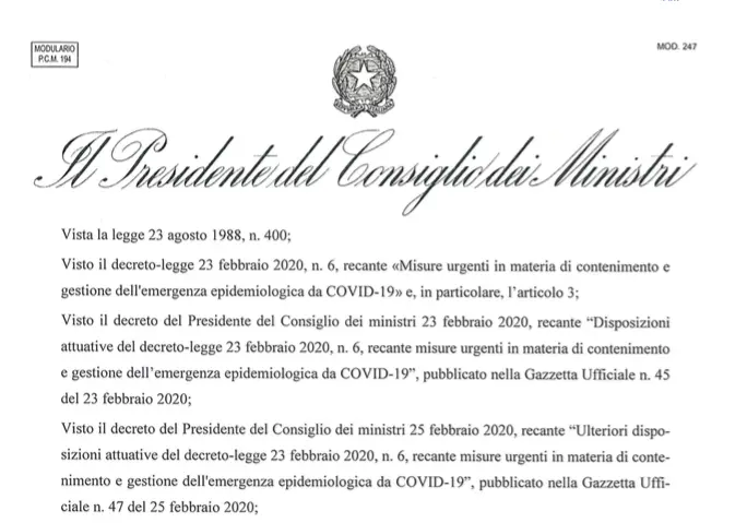 Conte firma il Decreto. Ecco le attività che potranno continuare a lavorare
