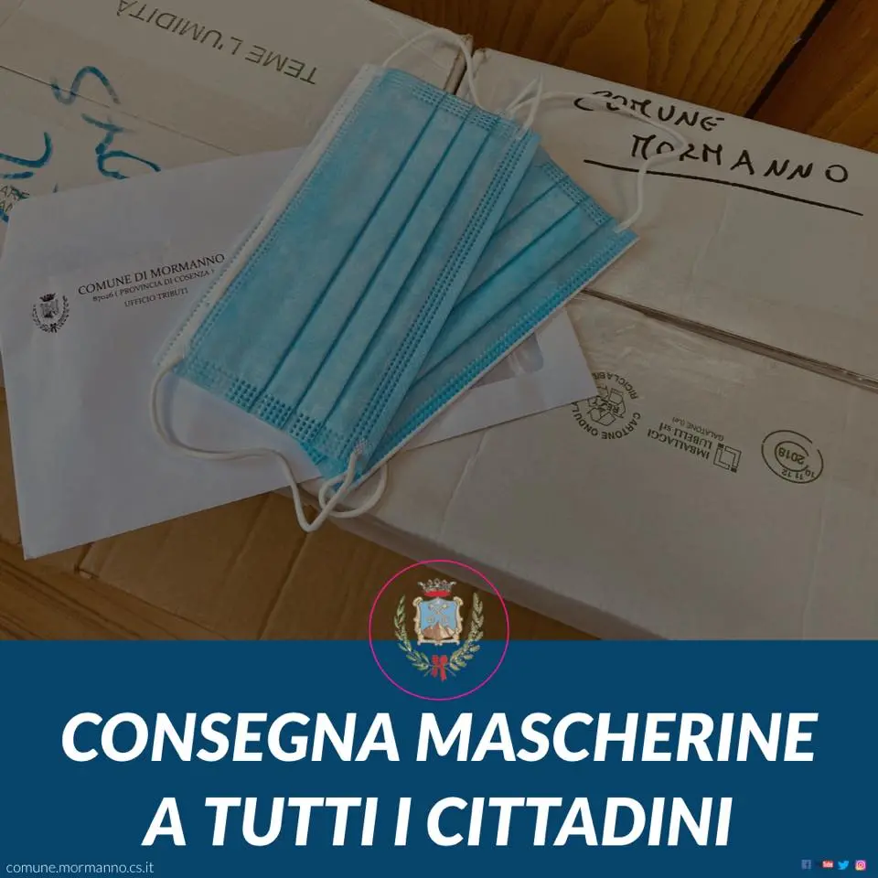 Mormanno, iniziata la distribuzione delle mascherine alla popolazione
