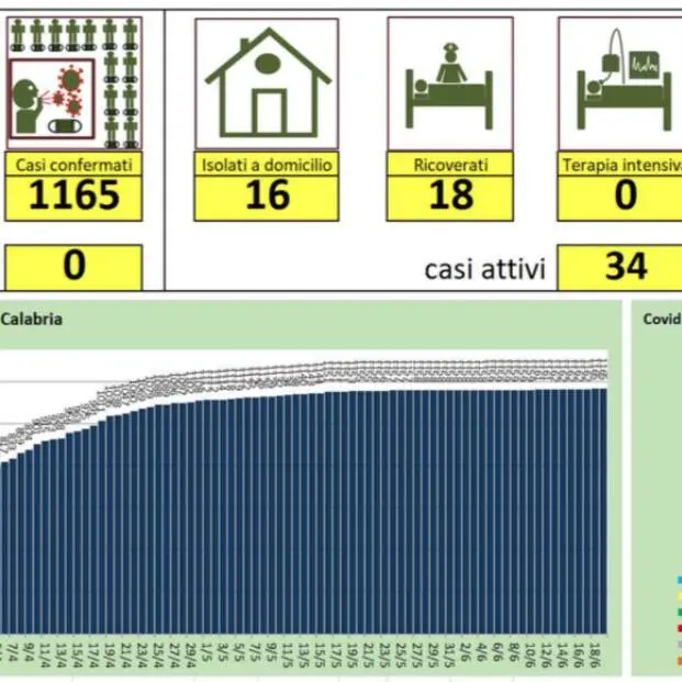 Coronavirus in Calabria, nessun nuovo caso. Ma è giallo a Crotone
