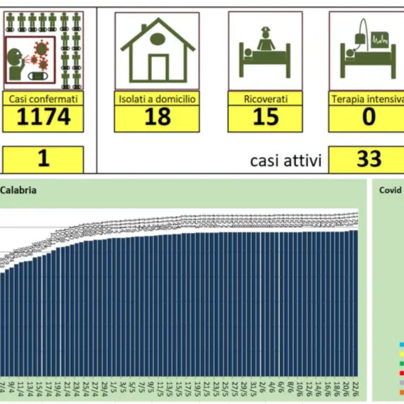 Nuovo caso di positività in Calabria. E' collegato al focolaio di Palmi