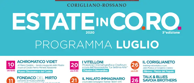 Estate in CO.RO., gli appuntamenti del mese di luglio.