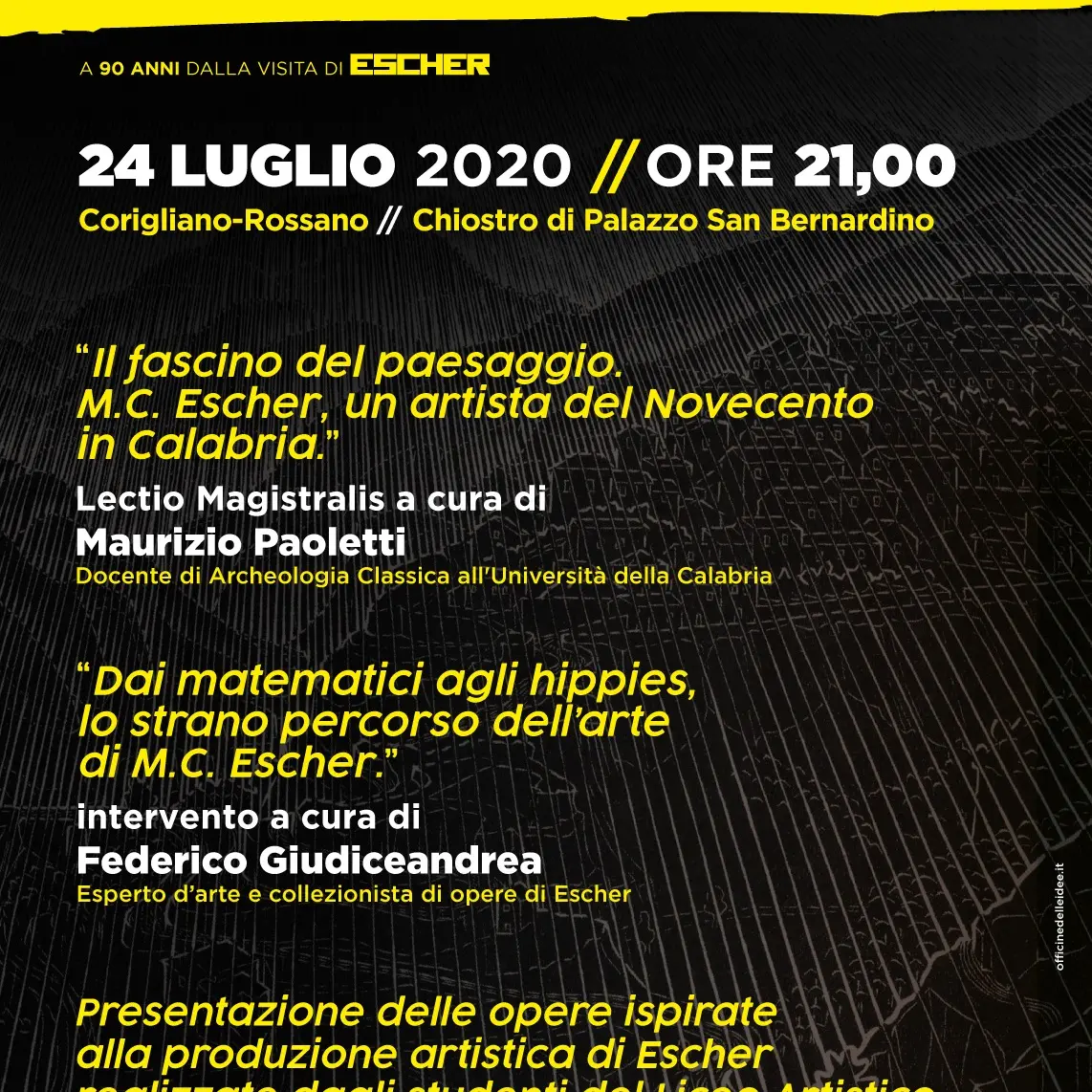 Maurits Cornelius Escher, lectio magistralis sull'artista a Rossano