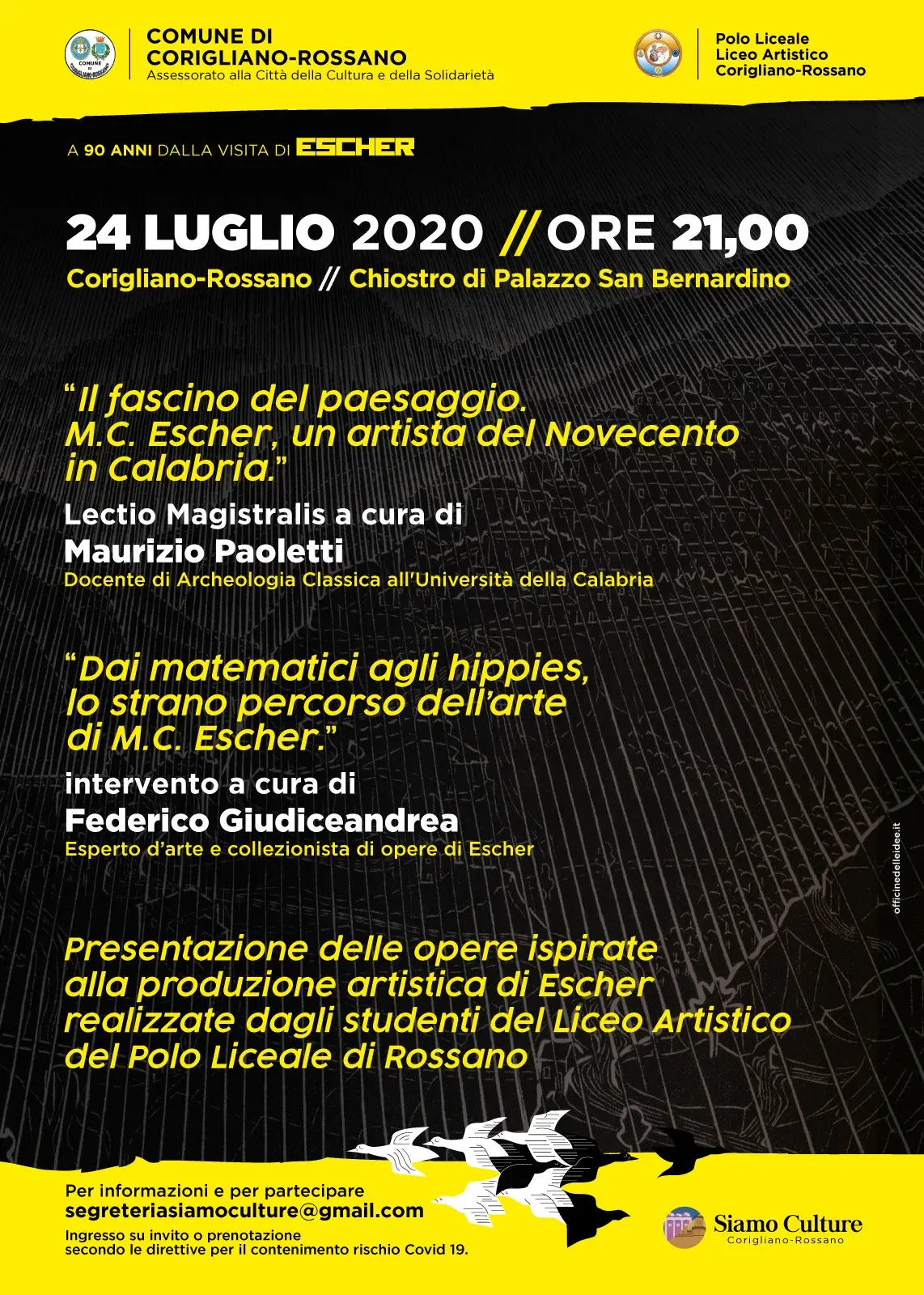 Maurits Cornelius Escher, lectio magistralis sull'artista a Rossano