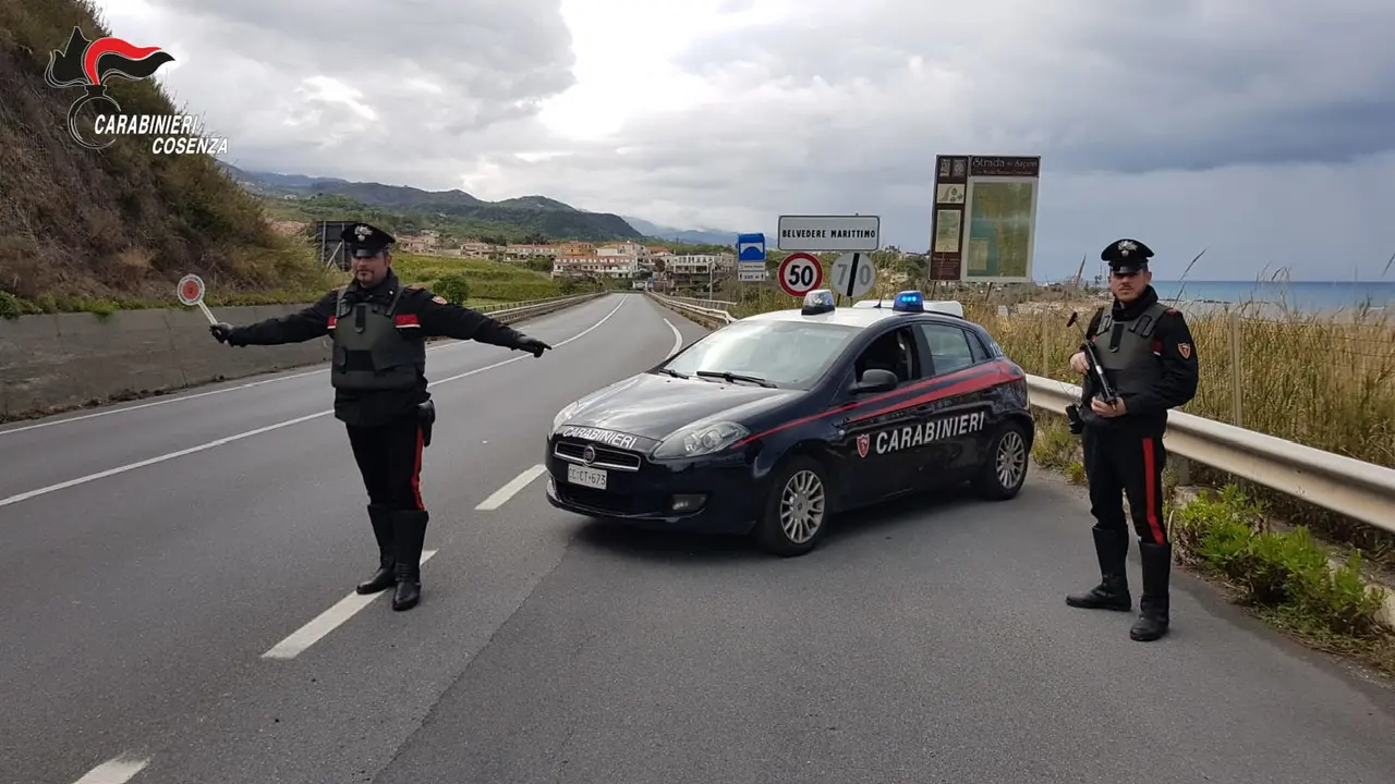 Belvedere Marittimo, i carabinieri arrestano un uomo
