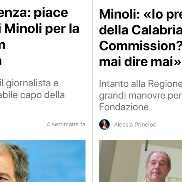 Calabria film commission, Minoli commissario straordinario