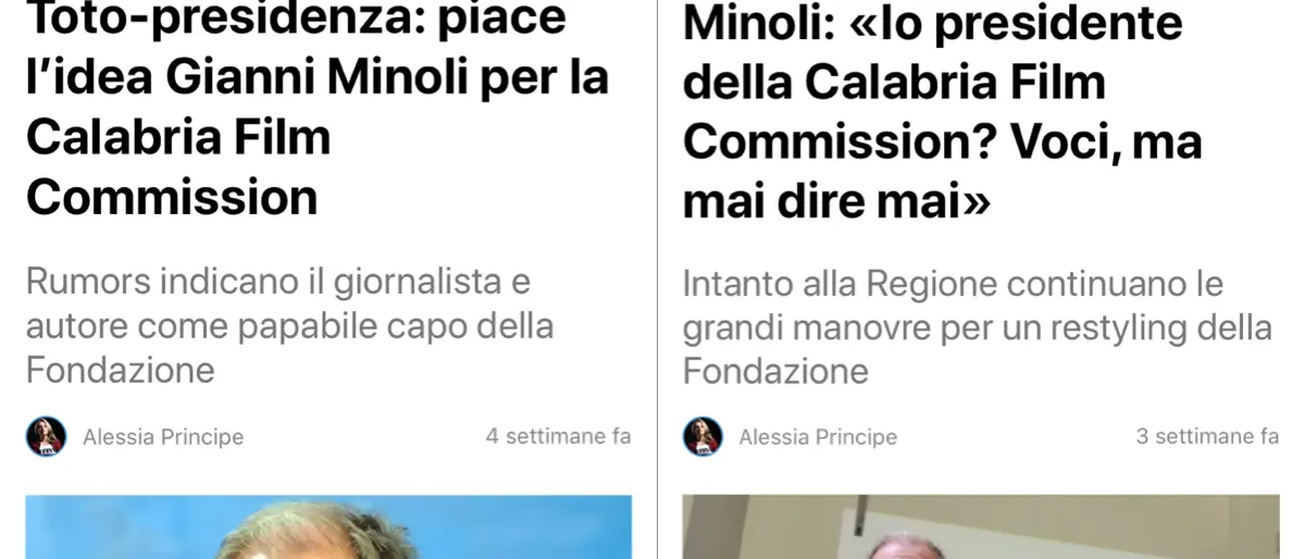 Calabria film commission, Minoli commissario straordinario