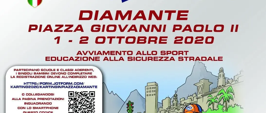Diamante, \"Karting in piazza\" per l'avviamento dei bambini all'educazione stradale
