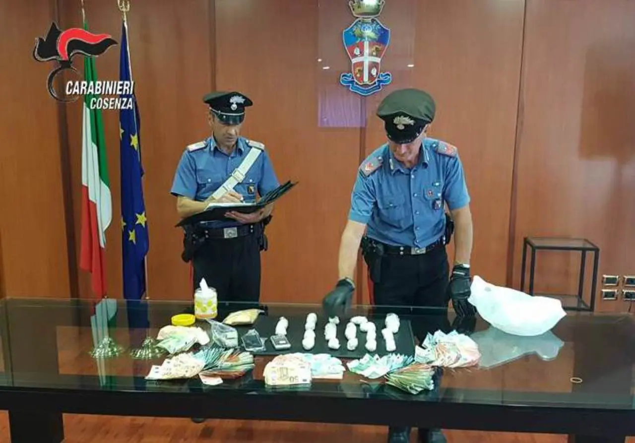 Cosenza, droga e soldi nel controsoffitto di casa: arrestati madre e figlio