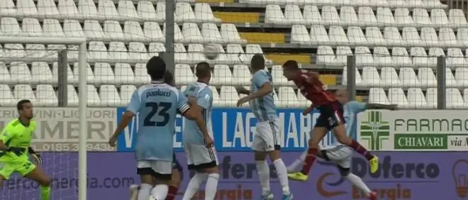 Virtus Entella-Reggiana, Mazzocchi e Varone regalano il successo agli emiliani