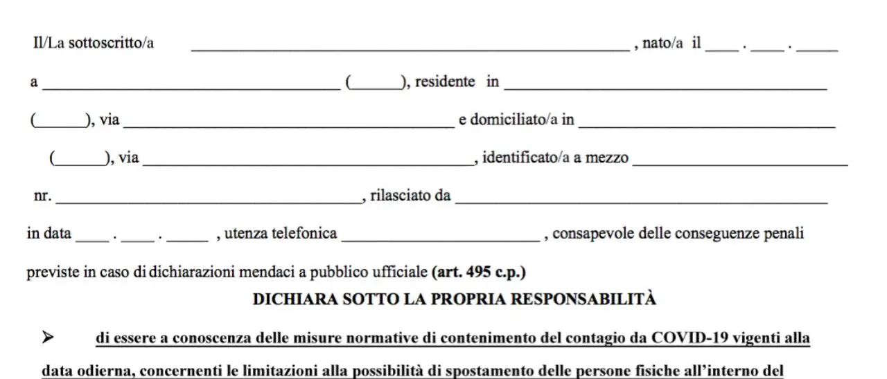 Ecco il nuovo modello per circolare in Calabria SCARICA