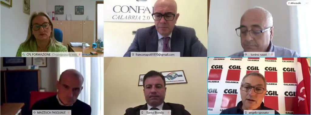 Incontro tra Confapi Calabria e i sindacati calabresi: Cgil, Cisl, Uil