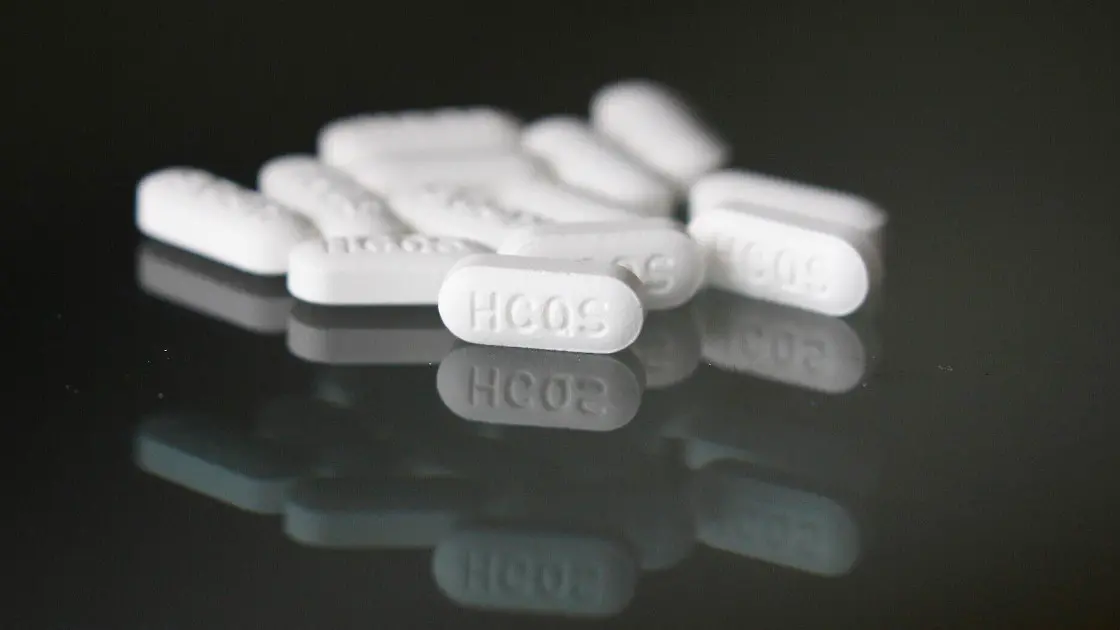 FILE - This Monday, April 6, 2020 file photo shows an arrangement of hydroxychloroquine pills in Las Vegas. According to a study released on Tuesday, April 21, 2020, the malaria drug widely touted by President Donald Trump for treating the new coronavirus showed no benefit in an analysis of its use in U.S. veterans hospitals. There were more deaths among those given hydroxychloroquine versus standard care, researchers report. (AP Photo/John Locher) , AP