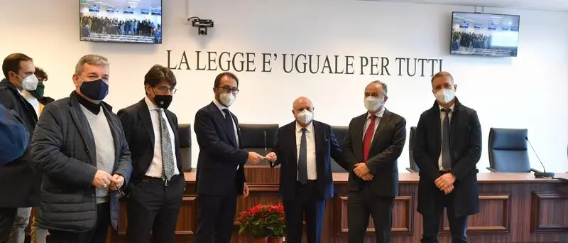 Aula bunker di Lamezia Terme: sopralluogo di Spirlì, Bonafede e Gratteri