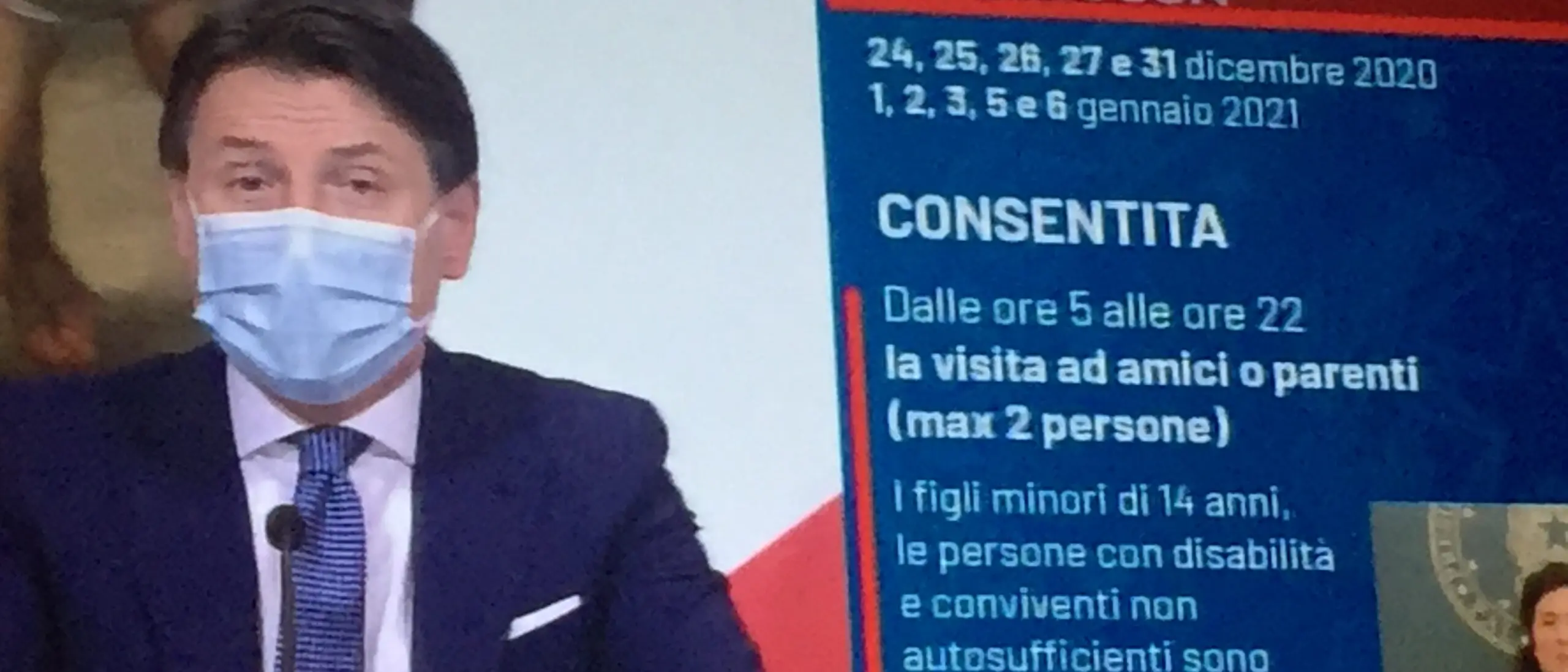 Decreto Natale, Conte: «Lockdown nazionale per dieci giorni» | Il testo: si potranno ospitare solo due persone