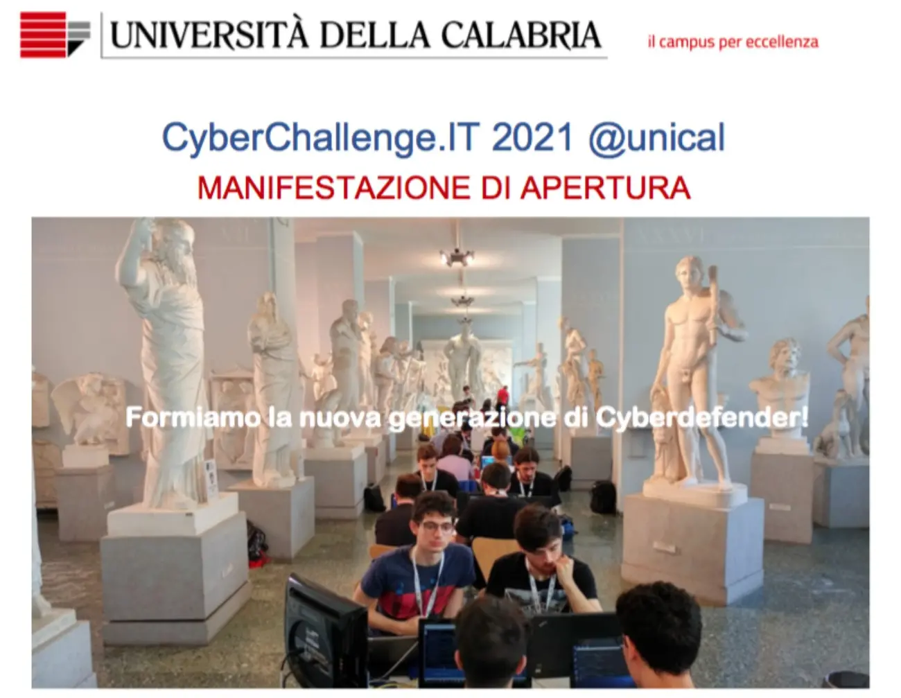 Università della Calabria, parte la nuova CyberChallenge.IT