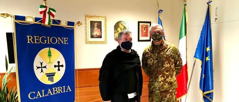 Emergenza covid, il presidente Spirlì incontra il generale Tota: «Grande spirito di collaborazione»