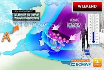 Sabato 13 e domenica 14 febbraio, neve a San Valentino: ecco dove