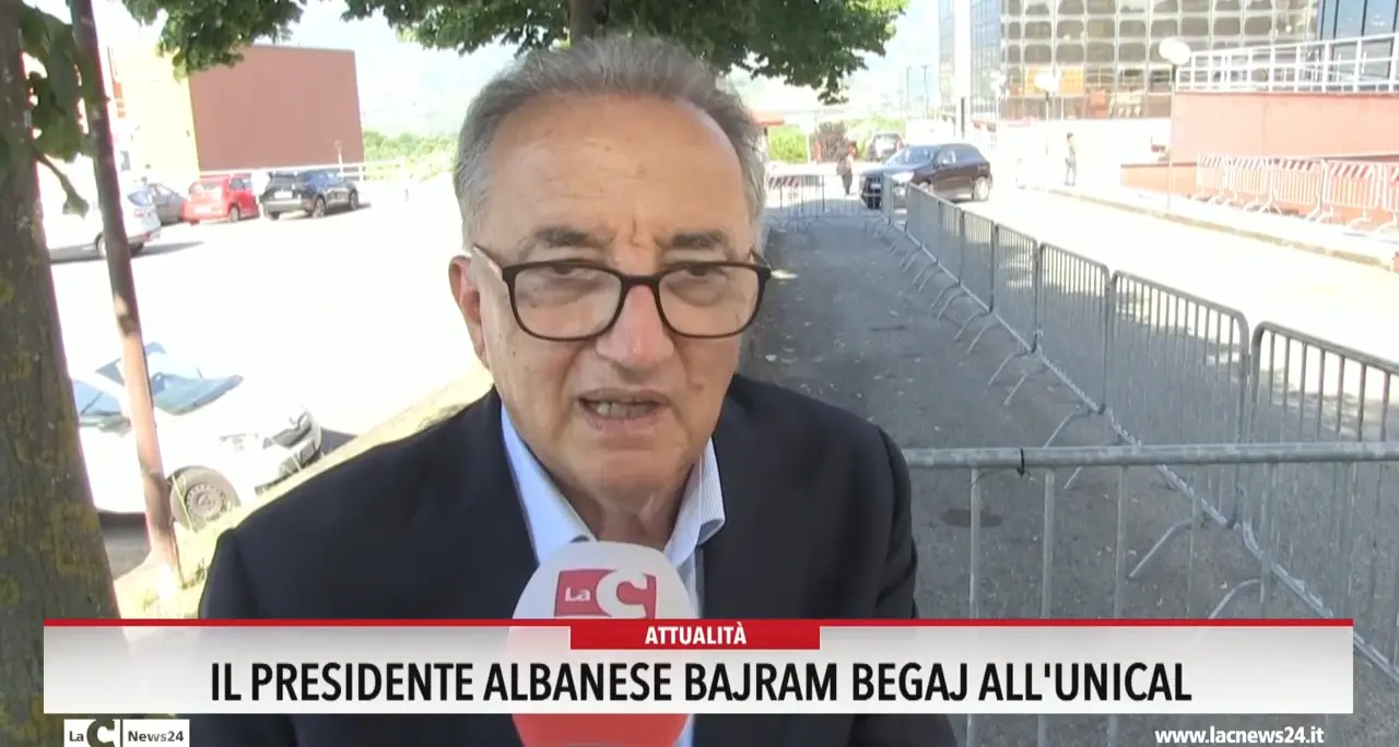 Il presidente albanese Bajram Begaj all Unical