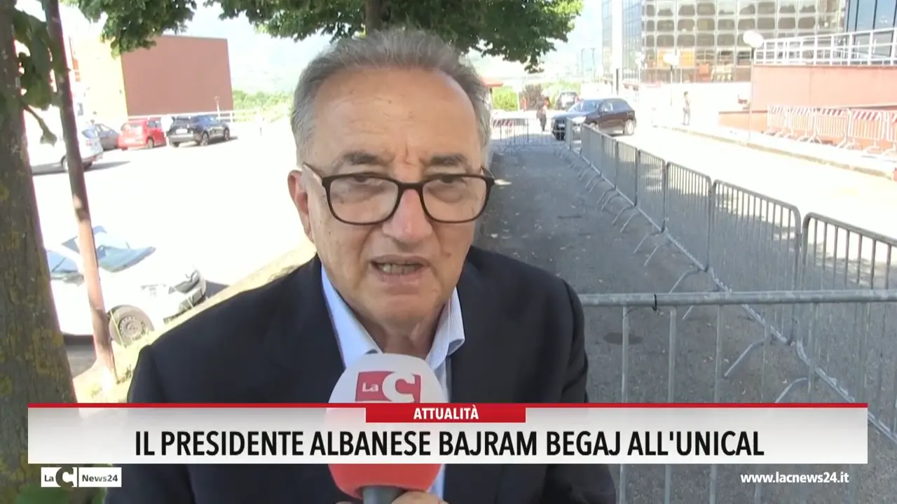 Il presidente albanese Bajram Begaj all Unical