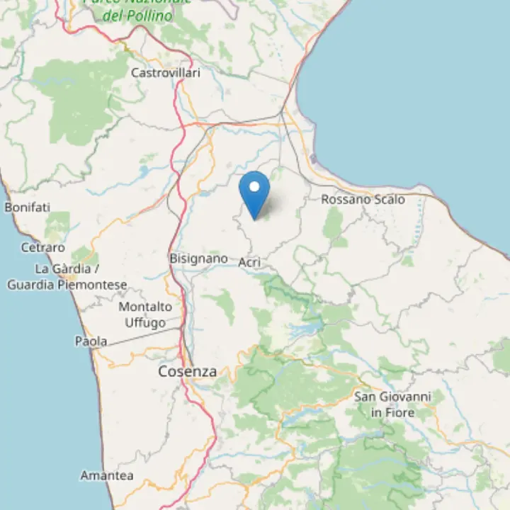 Terremoto in Calabria,\u00A0scossa di magnitudo 2.6 con epicentro nel Cosentino\n