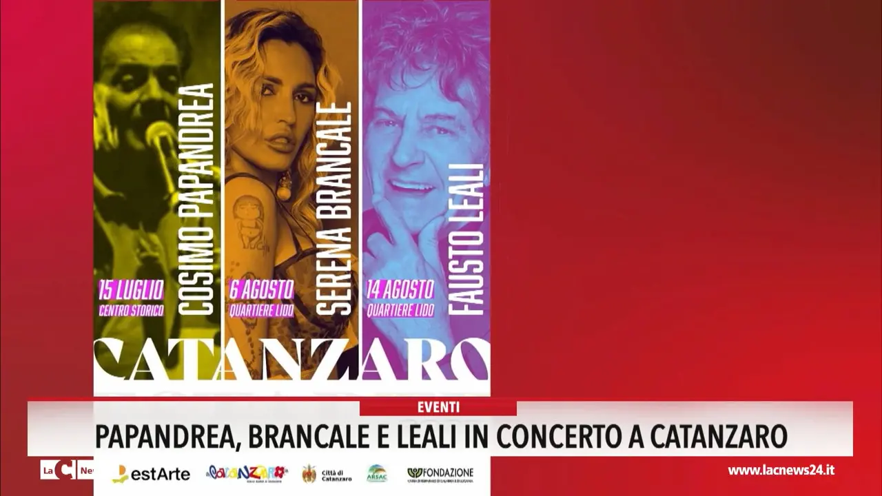 Papandrea, Brancale e Leali in concerto a Catanzaro