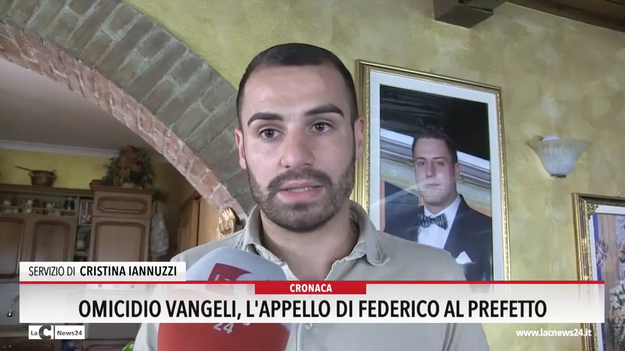 Omicidio Vangeli, l'appello di Federico al prefetto