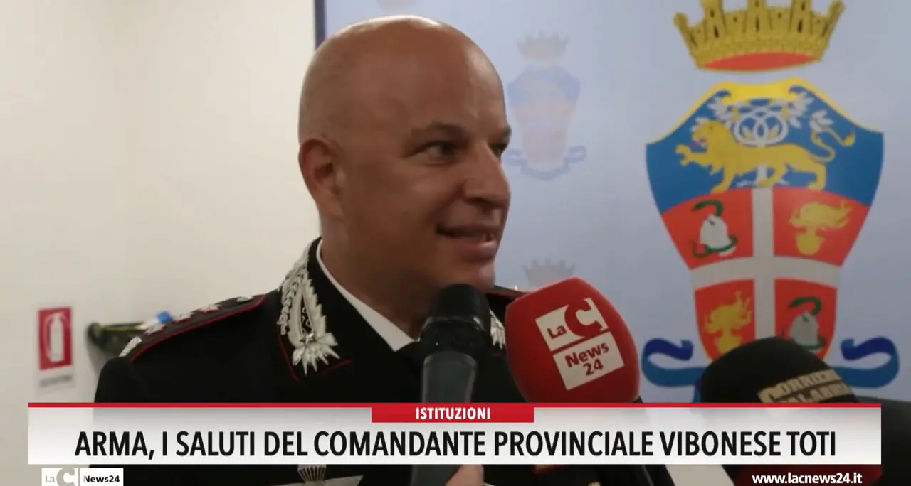Arma, i saluti del comandante provinciale vibonese Toti