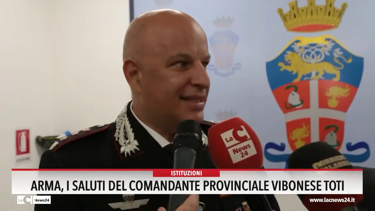 Arma, i saluti del comandante provinciale vibonese Toti