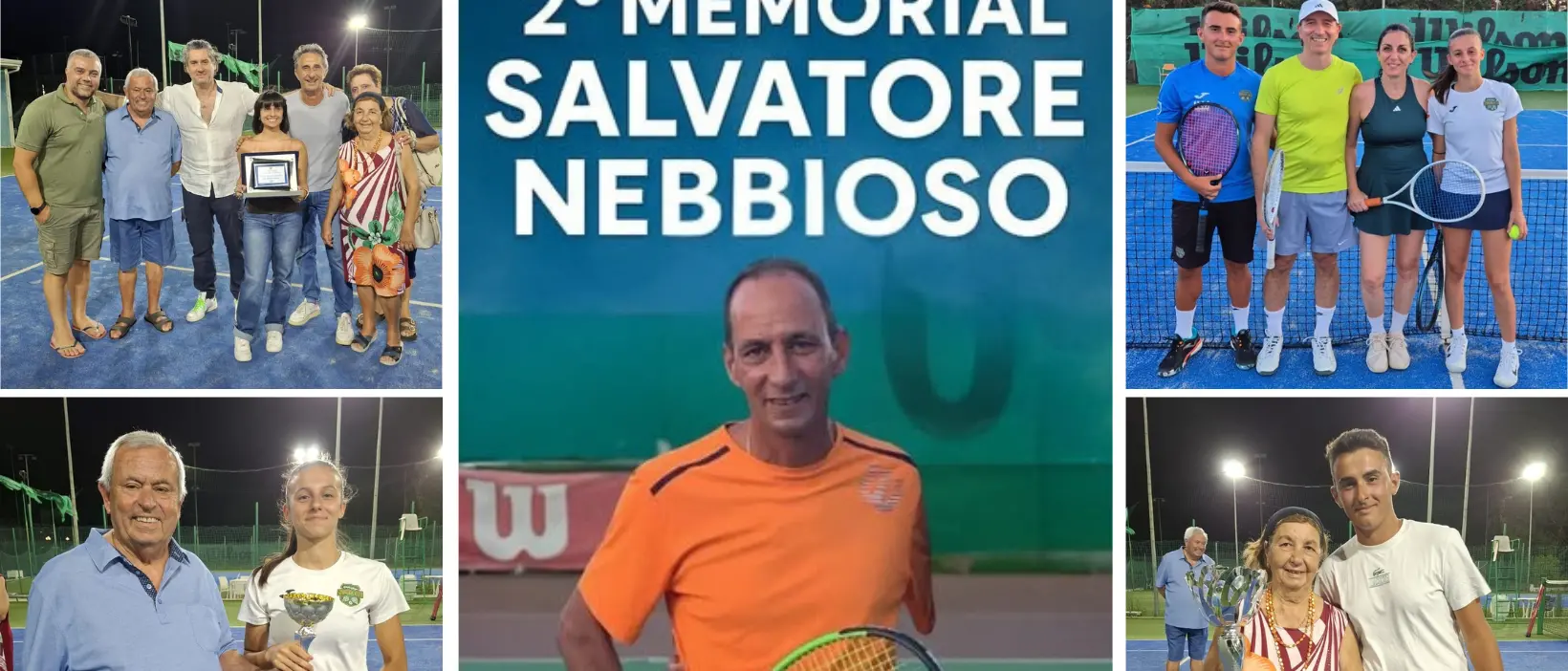 Crotone, 2° Memorial Salvatore Nebbioso: trionfano l’amicizia, l’amore per il tennis e lo sport\n
