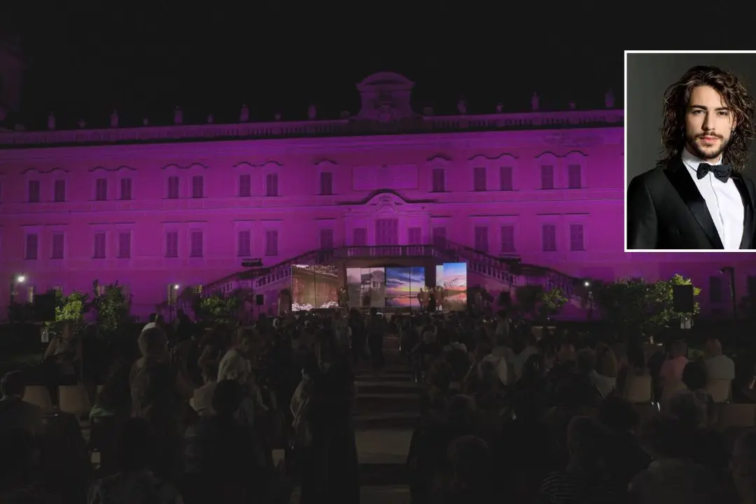 La Reggia di Colorno, nel riquadro il tenore calabrese Lorenzo Papasodero