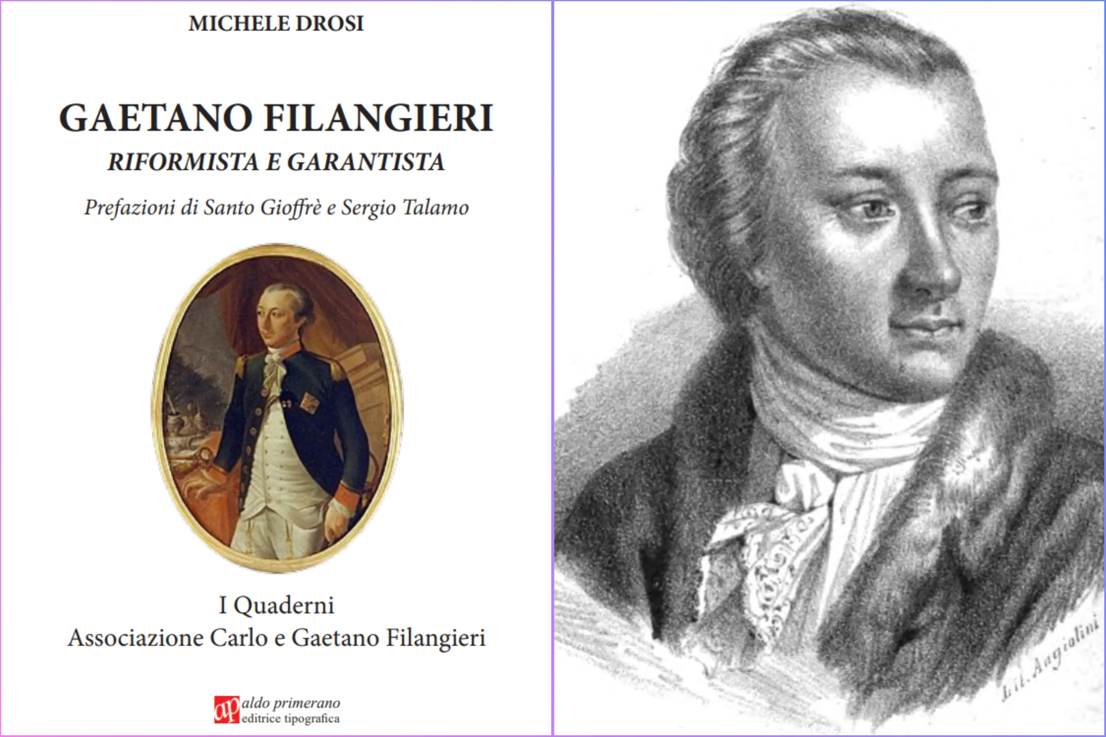 Michele Drosi omaggia la figura del giurista Gaetano Filangeri, in un saggio\u00A0le idee del grande pensatore dell'illuminismo napoletano\n