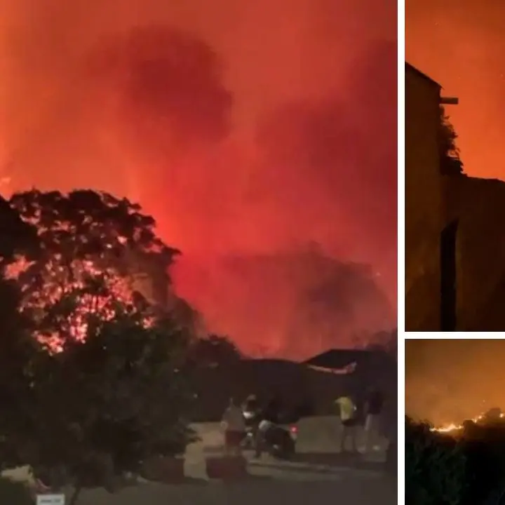 Vasto incendio nell’Alta Sibaritide, evacuate alcune famiglie\n