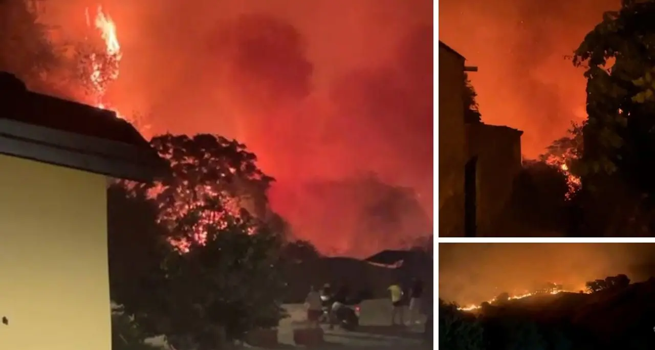 Vasto incendio nell’Alta Sibaritide, evacuate alcune famiglie\n