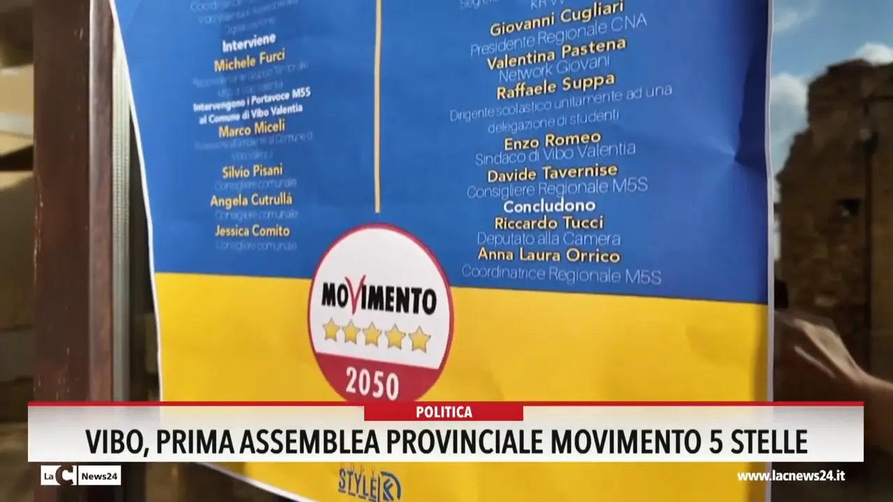 Vibo, prima assemblea provinciale del Movimento 5 stelle