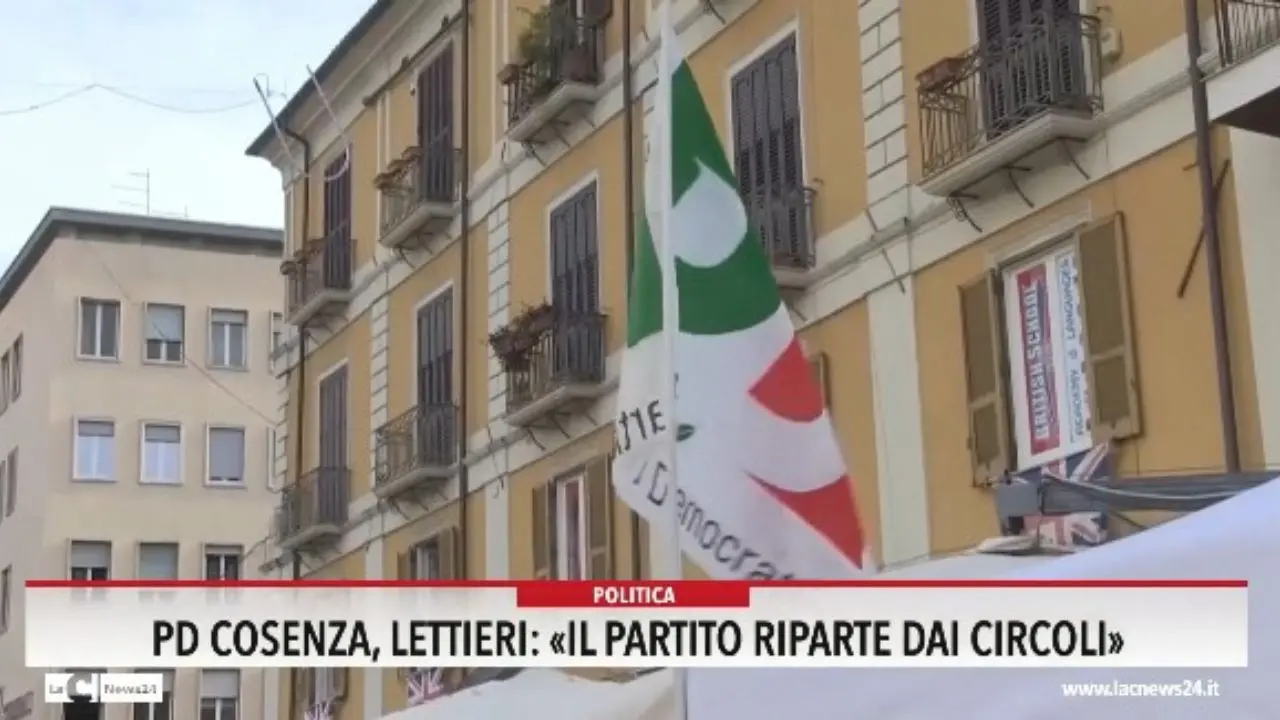 Pd Cosenza, Lettieri: «Il partito riparte dai circoli»