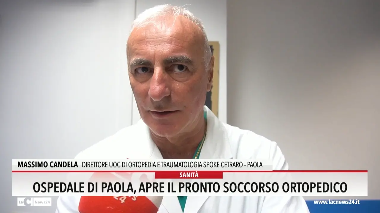 Ospedale di Paola, apre il pronto soccorso ortopedico