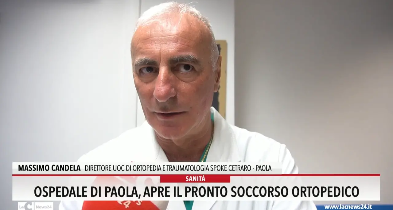 Ospedale di Paola, apre il pronto soccorso ortopedico