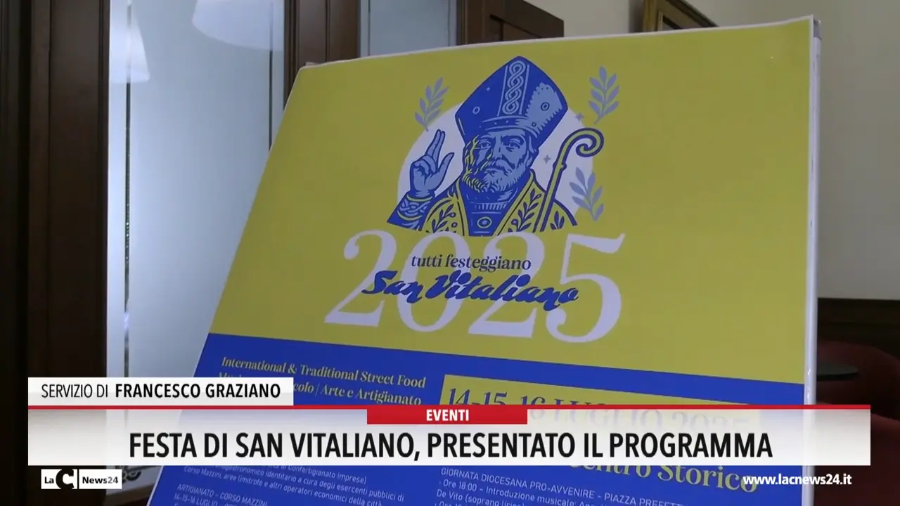 Festa di San Vitaliano a Catanzaro, presentato il programma