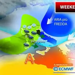 Pioggia, vento e poi neve da venerdì 5 marzo: ecco dove