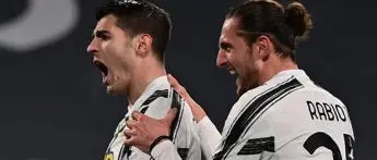 Juve-Lazio 3-1, Rabiot e doppio Morata per rimonta bianconera