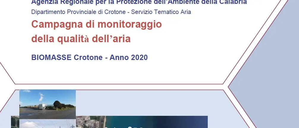 Aria: online i report 2020 delle centrali a biomasse di Crotone e Strongoli