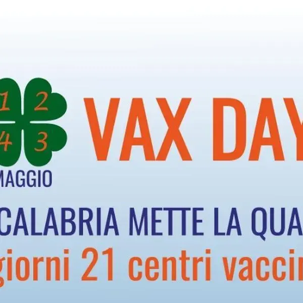 \"Vax days\", i 21 punti vaccinali attivi in Calabria
