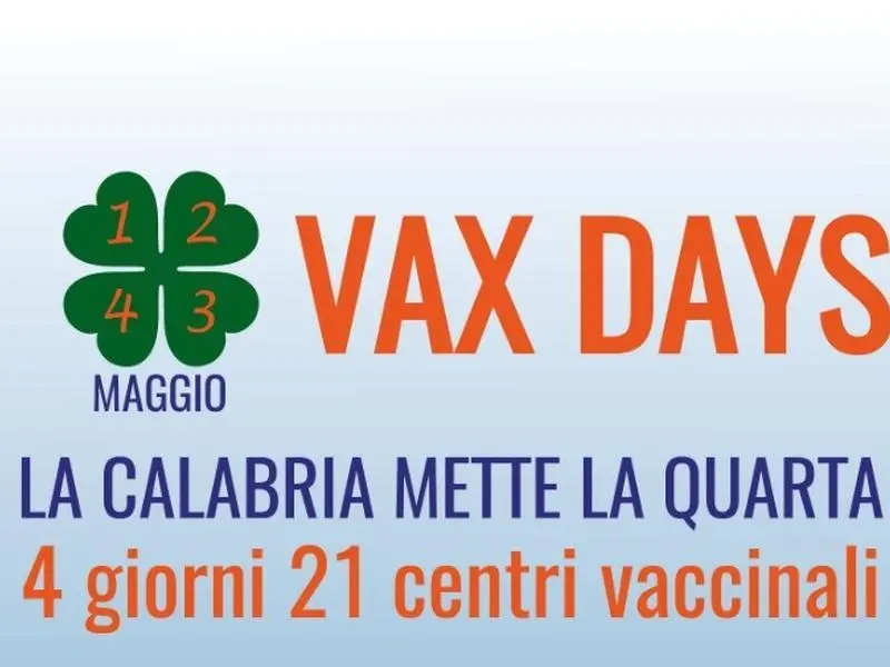 \"Vax days\", i 21 punti vaccinali attivi in Calabria