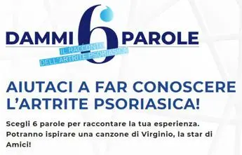 Artrite psorasica, campagna 'Dammi 6 parole' per dare voce a pazienti